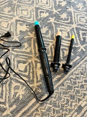 CONAIR 3 Size-Interchangeable Barrel Curling Wand Set